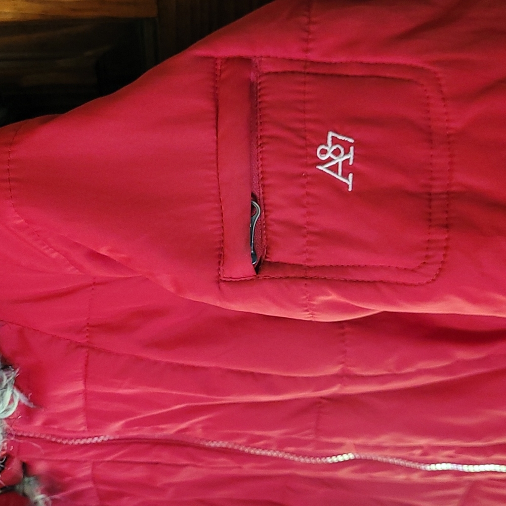 Aeropostale Juniors red medium winter puffer coat - Picture 5 of 11